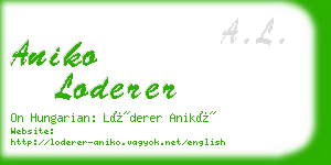 aniko loderer business card